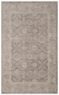 Eko Halı Shiraz SHR 01 Grey Vintage Eskitme Desenli Modern Yumuşak Dokulu Makine Halısı